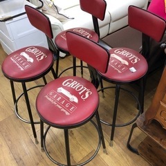 カウンターチェア 4脚セット MADE IN USA  中古品 ...