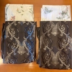 カーテン　セット　掃き出し窓　190 x 100 cm ブラウン...