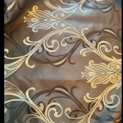 カーテン　セット　掃き出し窓　190 x 100 cm ブラウン　幾何学　ジャガード　花柄　レースの画像