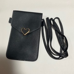 ♡スマホポシェット　ブラック