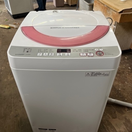 【簡易清掃・通電確認済】洗濯機　SHARP／シャープ  ES-GE60R-P  2017年製