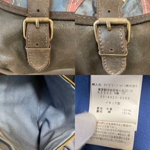 セール！希少Napapijriナパピリ　大型ショルダーバッグ　メンズ　本革レザー
