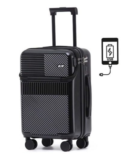 スーツケース キャリーケース usbポート付き機内持ち込み  充電 42リットル