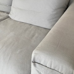 【無印良品】２シーター・フェザー・ポケットコイル　ソファ【カバー付き】の画像