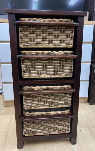 【レガストック川崎本店】★大特価★モダン チェスト ブラウン
