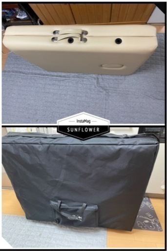 施術マッサージベッド  (木製) アイボリードイツ製　持ち運び可能