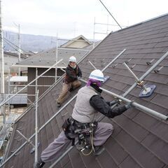 塗装現場の足場架設解体・鳶職の画像