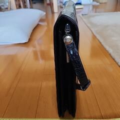 クロコダイル　黒　ショルダーバッグの画像