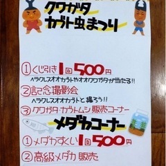 メダカ掬い、即売会