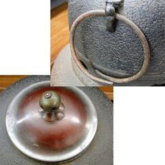 茶道具 風炉釜 茶釜鉄釜 風炉 鬼面 釜鐶あり 共箱無し 札幌市手稲区の画像