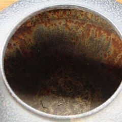 茶道具 風炉釜 茶釜鉄釜 風炉 鬼面 釜鐶あり 共箱無し 札幌市手稲区の画像