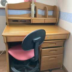 【引取り限定】学習机（幅100cm奥行67cm高さ72.5cm～...