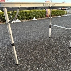 CAPTAIN STAG 折りたたみテーブル キャンプテーブル キャンプ用品 BBQ 折りたたみ式  アルミテーブルの画像