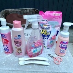 【受渡予定者決定】猫のケア用品(新品、使いかけあり)