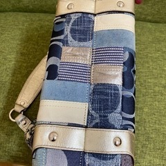 ✨美品coach デニム　パッチワーク　ショルダーバッグの画像