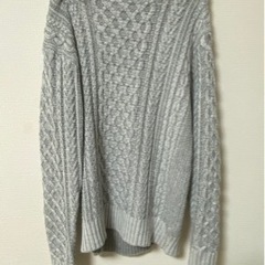 【2着セット】タートルネック セーター　グレーとホワイト2着セットの画像