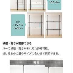 【美品】アイリスオオヤマ【耐荷重120㌔】突っ張りポールハンガーラック　２段式の画像