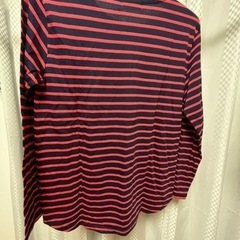トップス Tシャツ ボーダーレッド ブラック Mの画像