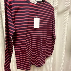 トップス Tシャツ ボーダーレッド ブラック M