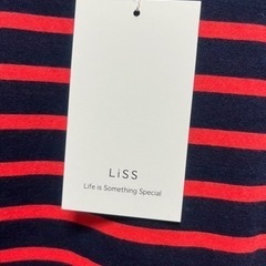 トップス Tシャツ ボーダーレッド ブラック Mの画像