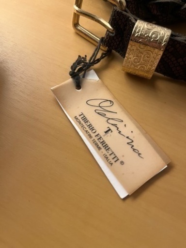 TIBERIO FERRETTI ベルト クロコダイル ブラック ブラウン TIBERIO TIBERIO FERRETTI ベルト クロコダイル ブラック ブラウン TIBERIO