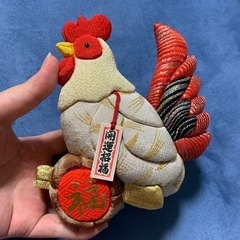 干支　ニワトリの置物の画像