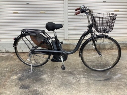 143 ヤマハ最新機種電動アシスト自転車pas with26インチ　マッドブラックアルミ