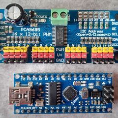 Arduino Nano3 PCA9685 8X8 Led Matrixの画像