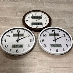 ★値下げ【至急】シチズン電波時計と非電波時計 ★温度湿度・カレン...