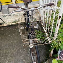 自転車　No.804　シティサイクル　紺　26インチ　pour toujours　ママチャリ　【リサイクルショップどりーむ天保山店】の画像