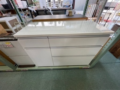 【リサイクルサービス八光】エナメルホワイト　キッチンカウンター