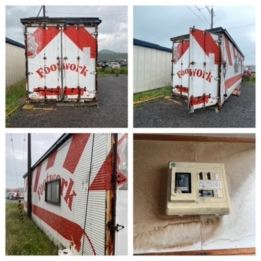 最終値下げ⭐︎ 旭川発 コンテナ 事務所 約40ft 電気 窓 付き 直接引き渡し 値下げ対応可能 