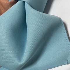 未使用  女性　浴衣用　結び帯　ポリエステル　水色×シナモンの画像