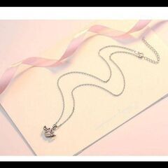 ▼j→→→m 2-3 ブリリアントカット大粒ダイヤモンドＣＺエンジェルハートペンダントネックレスの画像