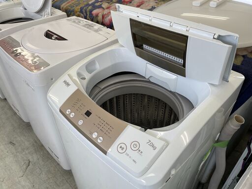 配送設置込み②　ハイアール7.0K洗濯機　　2018年製　分解クリーニング済み！！