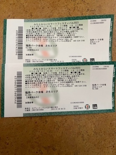 花火大会みなとみらい　芝生エリアチケット