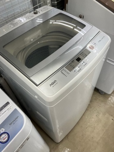AQUA?クリアガラストップ?7kg洗濯機8285