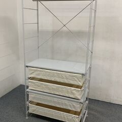 MUJI/無印良品 ユニットシェルフ 幅84 帆布×2/クロスバ...