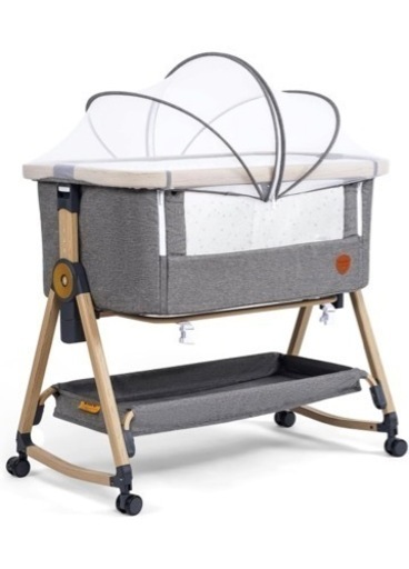 ベビーベッド　添い寝　床板調節　キャスター付き　ミニ　ハイベット　ローベッド