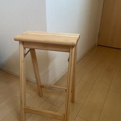 無印良品　竹材　折りたためるスツールの画像