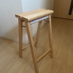 無印良品　竹材　折りたためるスツールの画像