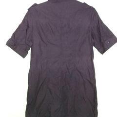 ELVENCE　半袖シャツワンピ S～M ブラウン【配送可能】の画像