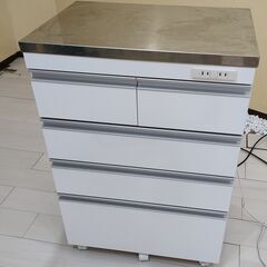 CooLith ステンレス天板 キッチンカウンター 幅60cm キャスター付の画像