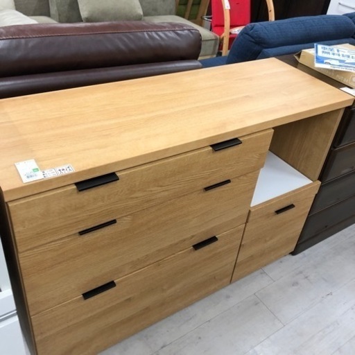 ニトリ　キッチンカウンター　ナチュラル×ホワイト【トレファク堺福田店】