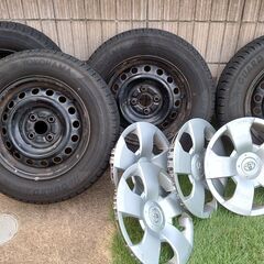 スタッドレスタイヤ４本セット　175/70/R14　2018年製　アイスガード　鉄ホイール付きの画像