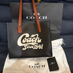 COACH リレー トート グラフィック ブラック 