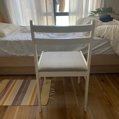 白グレー　ダイニングチェア　1脚の画像