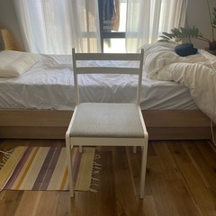 白グレー　ダイニングチェア　1脚の画像