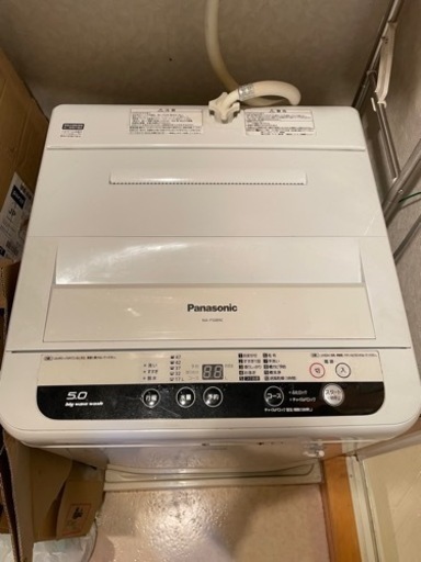 パナソニック　洗濯機　5kg    ステンレスラック付き