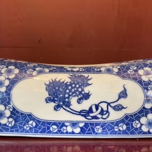 陶枕　福禄寿　明治時代